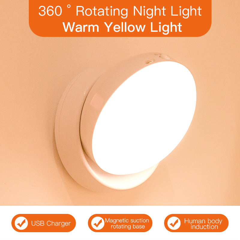 Rotating Human Body Sensor Light Corridor Garage Light Wardrobe Light Motion Sensor Night Light